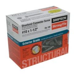 Simpson Strong-Tie Strong-Drive No. 10 Sizes X 1-1/2 in. L Star Hex Head Serrated Structural Screws