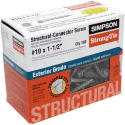 Simpson Strong-Tie Strong-Drive No. 10 Sizes X 1-1/2 in. L Star Hex Head Serrated Structural Screws