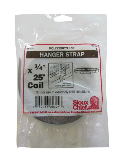 Sioux Chief 3/4 in. 25 ft. Gray Polypropylene Pipe Hanger Strap