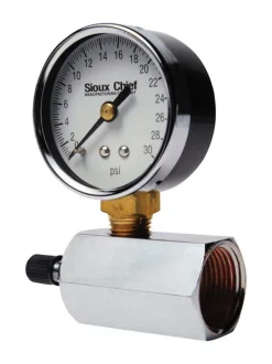 Sioux Chief 2 Inches in. Polycarbonate Pressure Gauge 30 psi