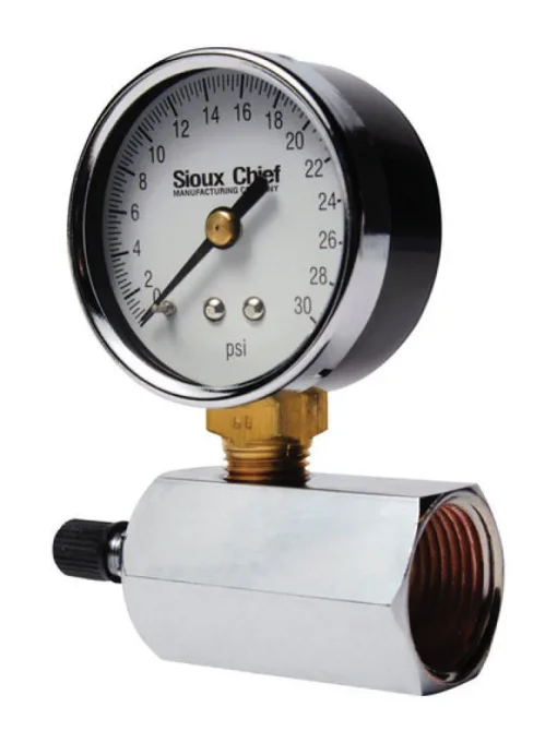 Sioux Chief 2 Inches in. Polycarbonate Pressure Gauge 30 psi