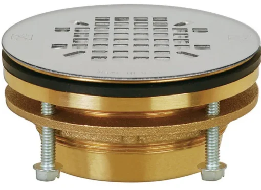 Sioux Chief JackRabbit Brass 18 ga. Lead Free Compression Shower Drain 2 Dia. in.