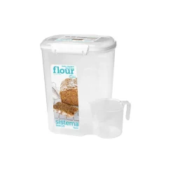 Sistema Clear Bakery Storage Flour Container 3.25 Liters with Measure Cup