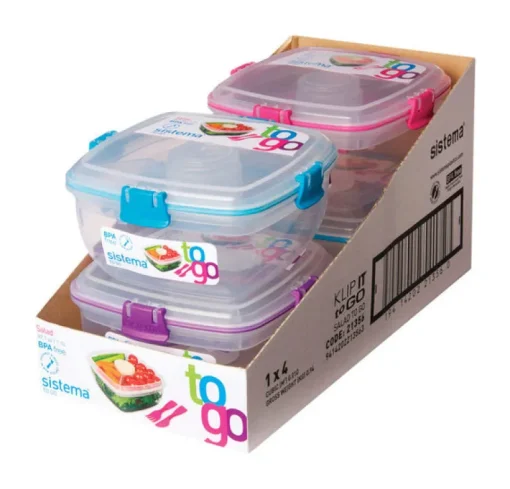 Sistema To Go 37 Food Storage Container Assorted (Pack of 4)
