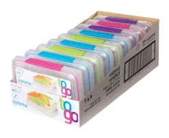 Sistema To Go 11.8 oz. Food Container With Lid Clear (Pack of 9)