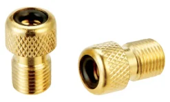 Slime Gold Metal Presta to Schrader Valve Adapter 4-1/2 L x 1-1/2 W x 1/2 H in.