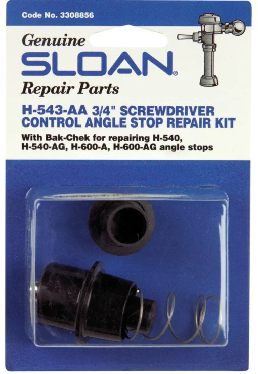 Sloan Angle Stop Repair Kit Black Plastic