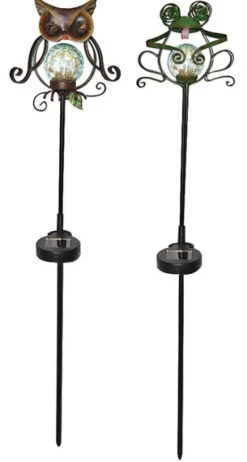 Smart Solar Assorted Metal 31 in. H Decorative Garden Stakes (Pack of 12)