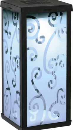 Smart Solar 3011wrm1 8 Frosted Scroll Table Top Solar Lantern