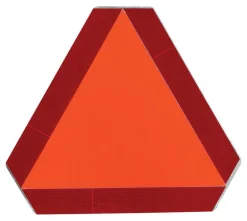 SMV English Slow Moving Vehicle Emblem Slat Wall Sign Topper Kit Steel 14 in. H x 14 in. W (Pack of 12)