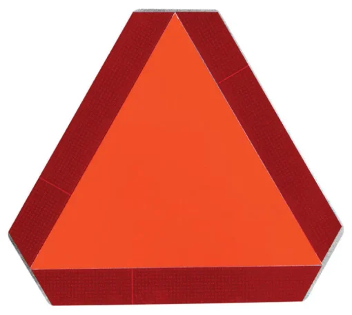 SMV English Slow Moving Vehicle Emblem Slat Wall Sign Topper Kit Steel 14 in. H x 14 in. W (Pack of 12)