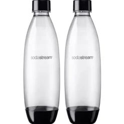 SodaStream Black 1 L Carbonator Bottle 2 pk