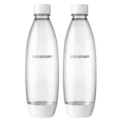 SodaStream White 1 L Carbonator Bottle 2 pk