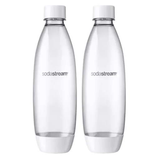 SodaStream White 1 L Carbonator Bottle 2 pk