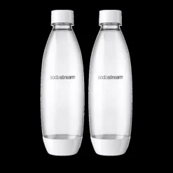SodaStream White 1 L Carbonator Bottle 2 pk