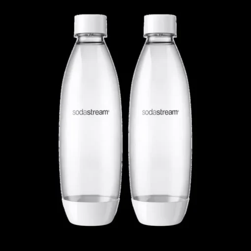 SodaStream White 1 L Carbonator Bottle 2 pk