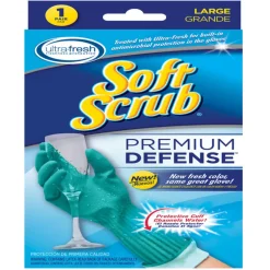 Soft Scrub Rubber Cleaning Gloves L Purple 1 pair
