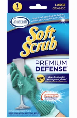 Soft Scrub Rubber Cleaning Gloves L Purple 1 pair
