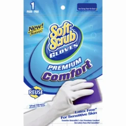 Soft Scrub Vinyl Cleaning Gloves S White 1 pair