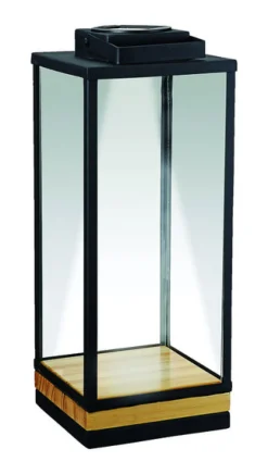 SOLAR LANTERN BLK CONTMP