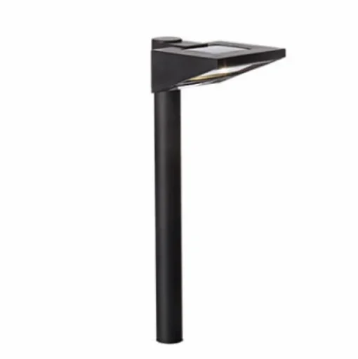 Solar LED Path Light, Black Plastic
