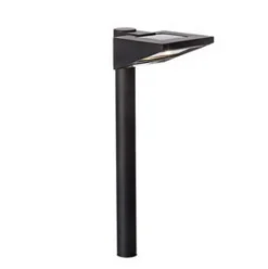 Solar LED Path Light, Black Plastic