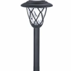 Solar LED Path Light, Black Plastic