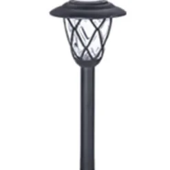 Solar LED Path Light, Black Plastic
