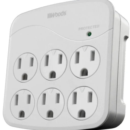Southwire Woods 6 outlets Wall Tap White 1440 J