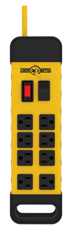 Southwire Yellow Jacket 6 ft. L 8 outlets Power Block Black/Yellow