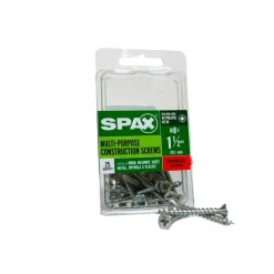 SPAX No. 8 x 1-1/2 in. L Phillips/Square Flat Head Zinc-Plated Steel Multi-Purpose Screw 25 each
