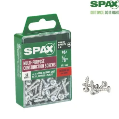 SPAX No. 6 x 5/8 in. L Phillips/Square Zinc-Plated Multi-Purpose Screws 50 pk