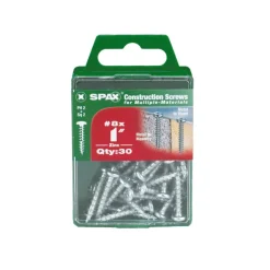SPAX No. 8 x 1 in. L Phillips/Square Zinc-Plated Multi-Purpose Screws 30 pk