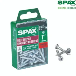 SPAX No. 8 x 1 in. L Phillips/Square Zinc-Plated Multi-Purpose Screws 30 pk