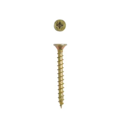 SPAX No. 8 x 1-1/2 in. L Phillips/Square Flat Head Yellow Zinc Steel Multi-Purpose Screw 25 each