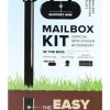 SpinDigger 20 in. H x 15 in. W Black Aluminum Mailbox Mounting Kit