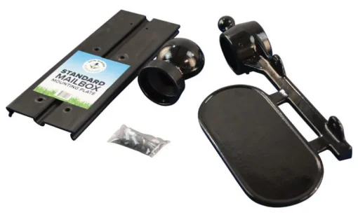 SpinDigger 20 in. H x 15 in. W Black Aluminum Mailbox Mounting Kit