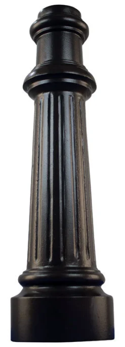SpinDigger Cast Aluminum Black Mailbox Post Base 6 in. W