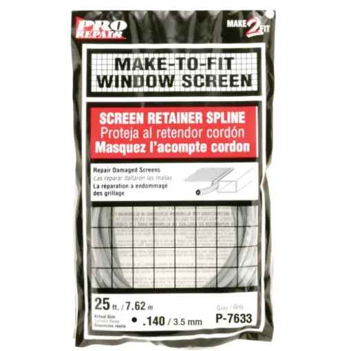 SPLINE SCRN 0.14"X25'GR