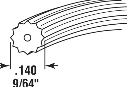 SPLINE SCRN 0.14"X25'GR