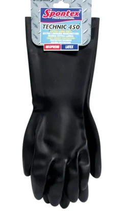 Spontex Technic 450 Latex/Neoprene Cleaning Gloves M Black 1 pk
