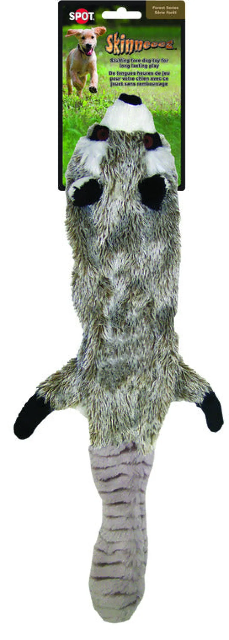 Spot Skinneeez Multicolored Plush Raccoon Dog Toy Large 1 pk