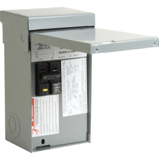 Square D 50 amps 120/240 V 2 space 4 circuits Bolt-On Mount Main Lug Load Center