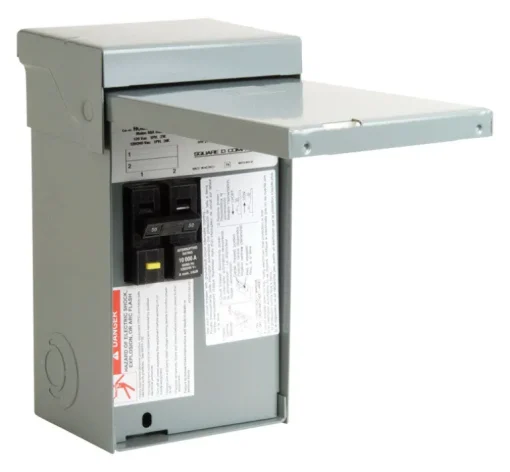 Square D 50 amps 120/240 V 2 space 4 circuits Bolt-On Mount Main Lug Load Center