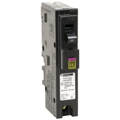 Square D 20 amps Arc Fault/Ground Fault Single Pole Circuit Breaker