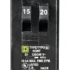 Square D 15/20 amps Tandem Single Pole Circuit Breaker