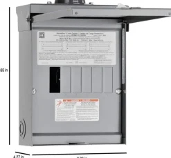 Square D HomeLine 100 amps 120/240 V 6 space 12 circuits Wall Mount Main Lug Load Center