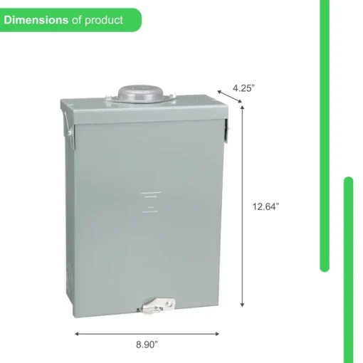 Square D HomeLine 100 amps 120/240 V 6 space 12 circuits Wall Mount Main Lug Load Center