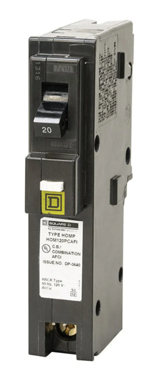 Square D HomeLine 20 amps Arc Fault Single Pole Circuit Breaker