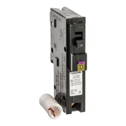 Square D HomeLine 15 amps Arc Fault/Ground Fault Single Pole Circuit Breaker